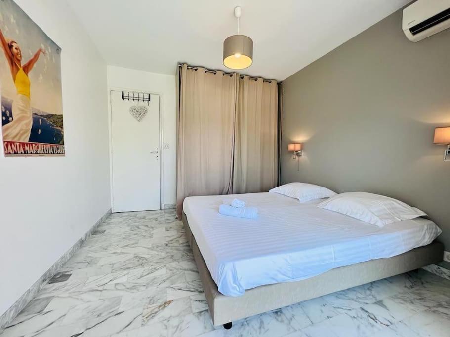 Le Pinede - Apt 4 Prs- Parking - Clim - 500M Plages Antibes Bagian luar foto